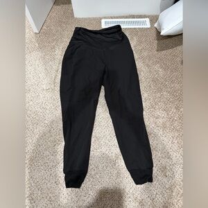 Maternity black jogger scrub pants